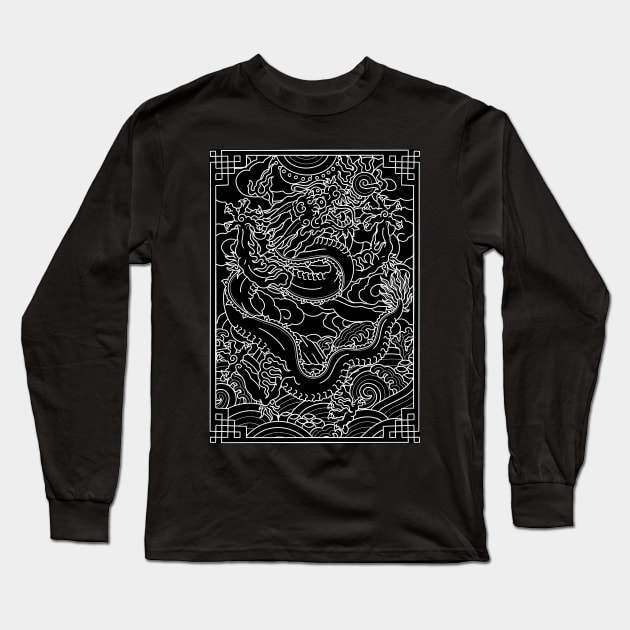 Chinese Dragon I Long Sleeve T-Shirt by Don Chuck Carvalho